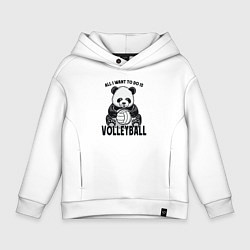 Детское худи оверсайз Panda volleyball