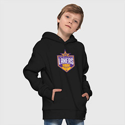 Толстовка оверсайз детская Los Angelas Lakers star, цвет: черный — фото 2