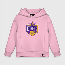 Толстовка оверсайз детская Los Angelas Lakers star, цвет: светло-розовый