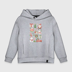 Детское худи оверсайз Новогодние зарисовки