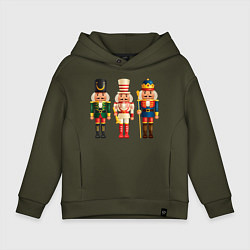 Толстовка оверсайз детская Оловянные солдатики, цвет: хаки