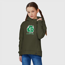 Толстовка оверсайз детская Boston Celtics style, цвет: хаки — фото 2
