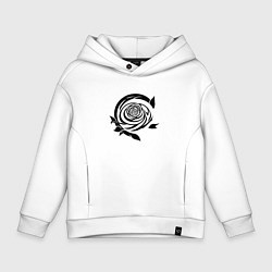 Детское худи оверсайз Трайбл узоры роза