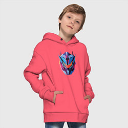 Толстовка оверсайз детская Transformers art, цвет: коралловый — фото 2