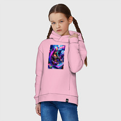 Толстовка оверсайз детская Барби - заядлый геймер, цвет: светло-розовый — фото 2