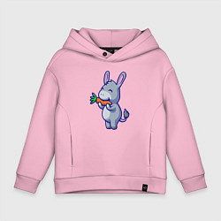 Детское худи оверсайз Ослик ест морковку