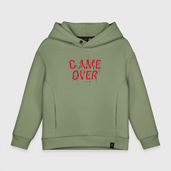 Детское худи оверсайз Надпись - Game over