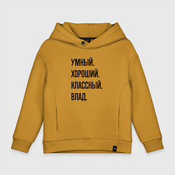 Детское худи оверсайз Умный, хороший и классный Влад