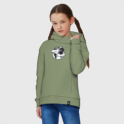 Толстовка оверсайз детская Моя планета, цвет: авокадо — фото 2