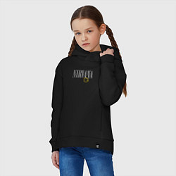 Толстовка оверсайз детская Nirvana logo smile, цвет: черный — фото 2