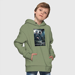 Толстовка оверсайз детская Гуан Лу Сяоши Чэн в костюмах, цвет: авокадо — фото 2