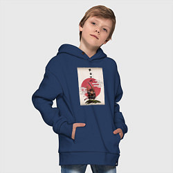 Толстовка оверсайз детская Тони Тони Чоппер самурай, цвет: тёмно-синий — фото 2
