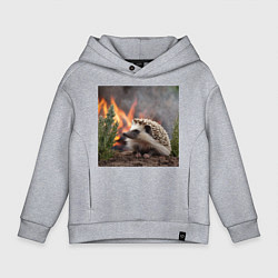 Детское худи оверсайз Ёжик в огне