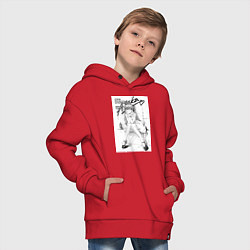 Толстовка оверсайз детская Евангелион Аска Сорью, цвет: красный — фото 2