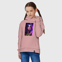 Толстовка оверсайз детская League of Legends Kaisa Kda, цвет: пыльно-розовый — фото 2