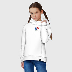 Толстовка оверсайз детская Im French - motto, цвет: белый — фото 2