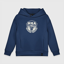 Толстовка оверсайз детская Кулак MMA, цвет: тёмно-синий