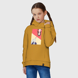 Толстовка оверсайз детская Очень приятно Томоэ, цвет: горчичный — фото 2