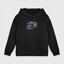 Детское худи оверсайз Чернослив пиксель арт