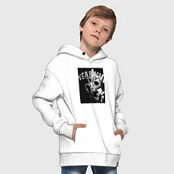 Толстовка оверсайз детская Моя геройская академия комментатор, цвет: белый — фото 2