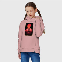 Толстовка оверсайз детская Хвост Феи Нацу Драгнил, цвет: пыльно-розовый — фото 2