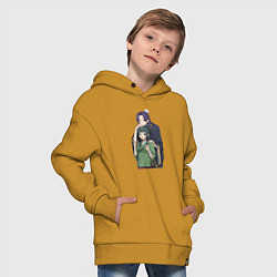 Толстовка оверсайз детская Монолог фармацевта Жэньши Расчётливый интриган, цвет: горчичный — фото 2