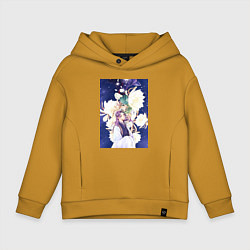 Толстовка оверсайз детская Монолог фармацевта Жэньши Расчётливый интриган, цвет: горчичный