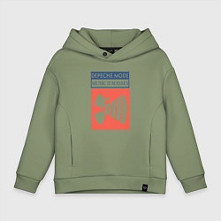 Толстовка оверсайз детская Depeche Mode - Music for the masses merch, цвет: авокадо
