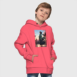Толстовка оверсайз детская Монолог фармацевта Маомао во дворце, цвет: коралловый — фото 2