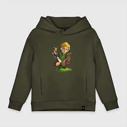 Толстовка оверсайз детская Фиби - RimWorld, цвет: хаки