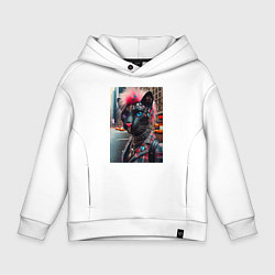 Детское худи оверсайз Голубоглазая пантера модница из Нью-Йорка - нейрос