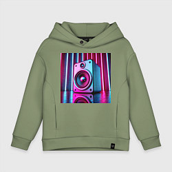 Детское худи оверсайз Неоновая акустика на вечеринке