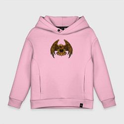 Толстовка оверсайз детская Орлан, цвет: светло-розовый