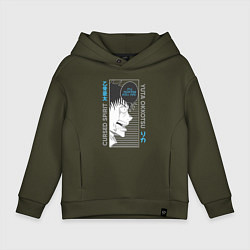 Толстовка оверсайз детская Магическая битва cursed spirit Yuta Okkotsu Юта, цвет: хаки