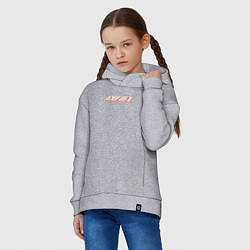 Толстовка оверсайз детская Ateez logo, цвет: меланж — фото 2