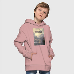 Толстовка оверсайз детская Lyudmila горная долина, цвет: пыльно-розовый — фото 2