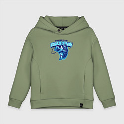 Толстовка оверсайз детская Fishing club dead bass, цвет: авокадо