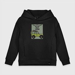 Детское худи оверсайз УАЗ на фоне карты