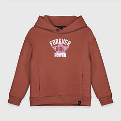 Толстовка оверсайз детская Вечная женская сила, цвет: кирпичный