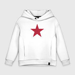 Толстовка оверсайз детская USSR red star, цвет: белый