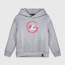 Толстовка оверсайз детская Йога и лотос, цвет: меланж