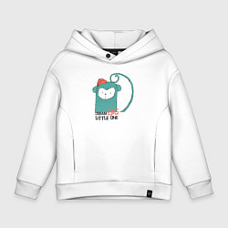 Толстовка оверсайз детская Мечтай по-крупному малыш, цвет: белый