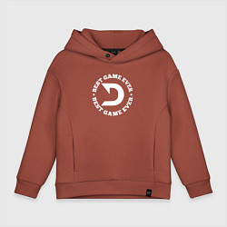 Детское худи оверсайз Символ Deadlock и круглая надпись best game ever