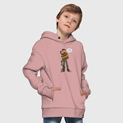 Толстовка оверсайз детская 2025 может не надо, цвет: пыльно-розовый — фото 2