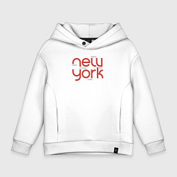 Толстовка оверсайз детская New York districts, цвет: белый
