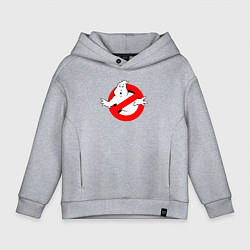 Толстовка оверсайз детская Ghostbusters logo, цвет: меланж