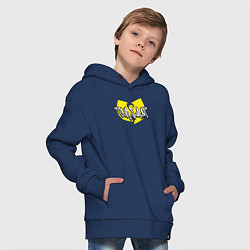 Толстовка оверсайз детская Wu-Tang Clan cream, цвет: тёмно-синий — фото 2