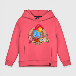 Толстовка оверсайз детская Paddington Bear, цвет: коралловый
