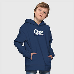 Толстовка оверсайз детская Ozzy Osbourne - logo, цвет: тёмно-синий — фото 2