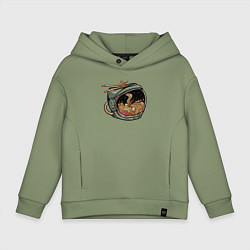 Толстовка оверсайз детская Космическая лапша, цвет: авокадо